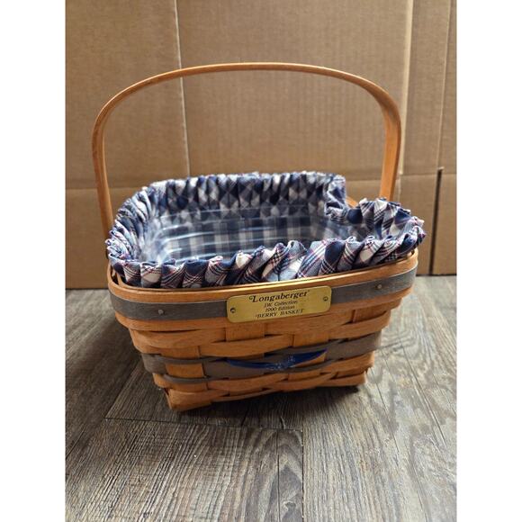 Longaberger J.W. Collection 1990 Edition Berry Basket Vintage Collectible Liner - Picture 1 of 6